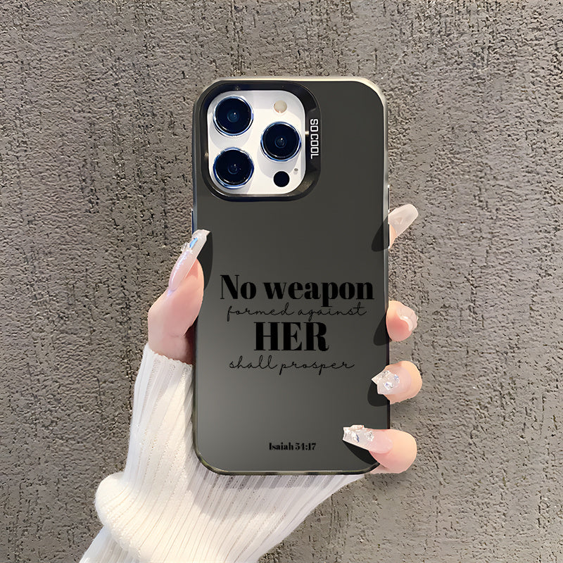 Faith-based Sacred Text Verse Quotes Aesthetic Autumn Decor Phone Case for iPhone 16 Pro Max Case 11 15 14 13 12 Pro Max Plus Case Black and Silvery Shockproof Phone Cases Faith-based Gifts for Sister Women Men